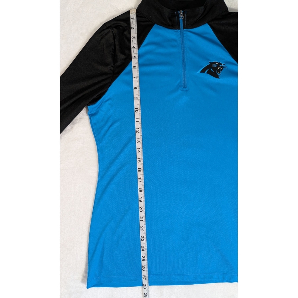 NFL Panthers Quarter Zip Long Sleeve With Thumb Holes TX3 Cool Size Large NWT - Picture 9 of 15
